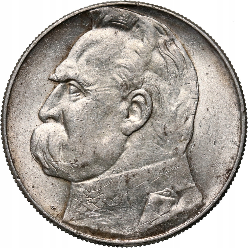 II RP, 10 złotych 1939, Józef Piłsudski, st. 2+/1-