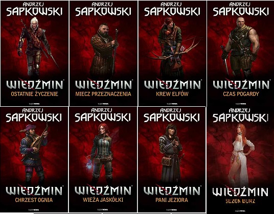 Wiedźmin 1-8 KOMPLET PAKIET ZESTAW A.Sapkowski