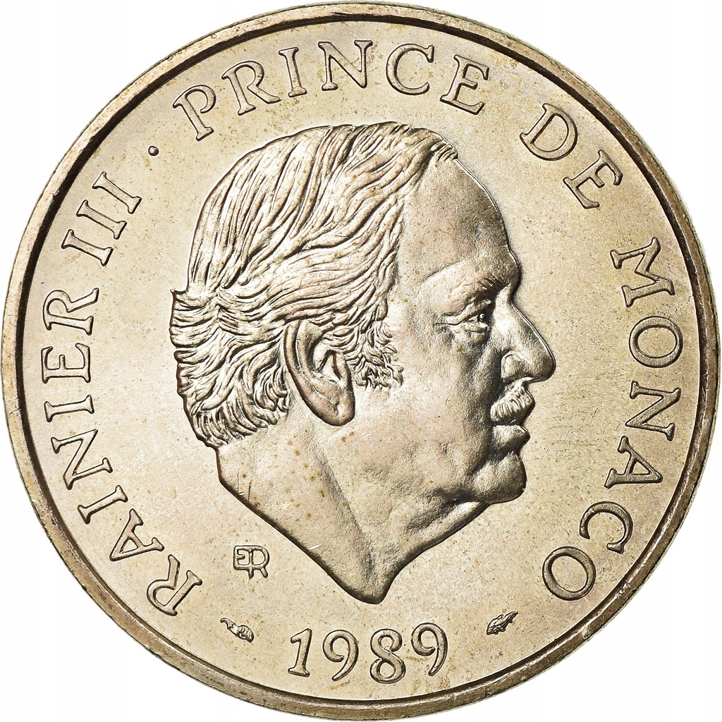 Moneta, Monaco, Rainier III, 100 Francs, 1989, AU(