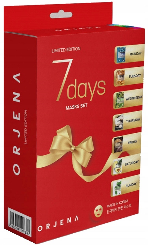 Orjena 7days Mask Sets Zestaw maseczek w płachcie do twarzy 7x23ml