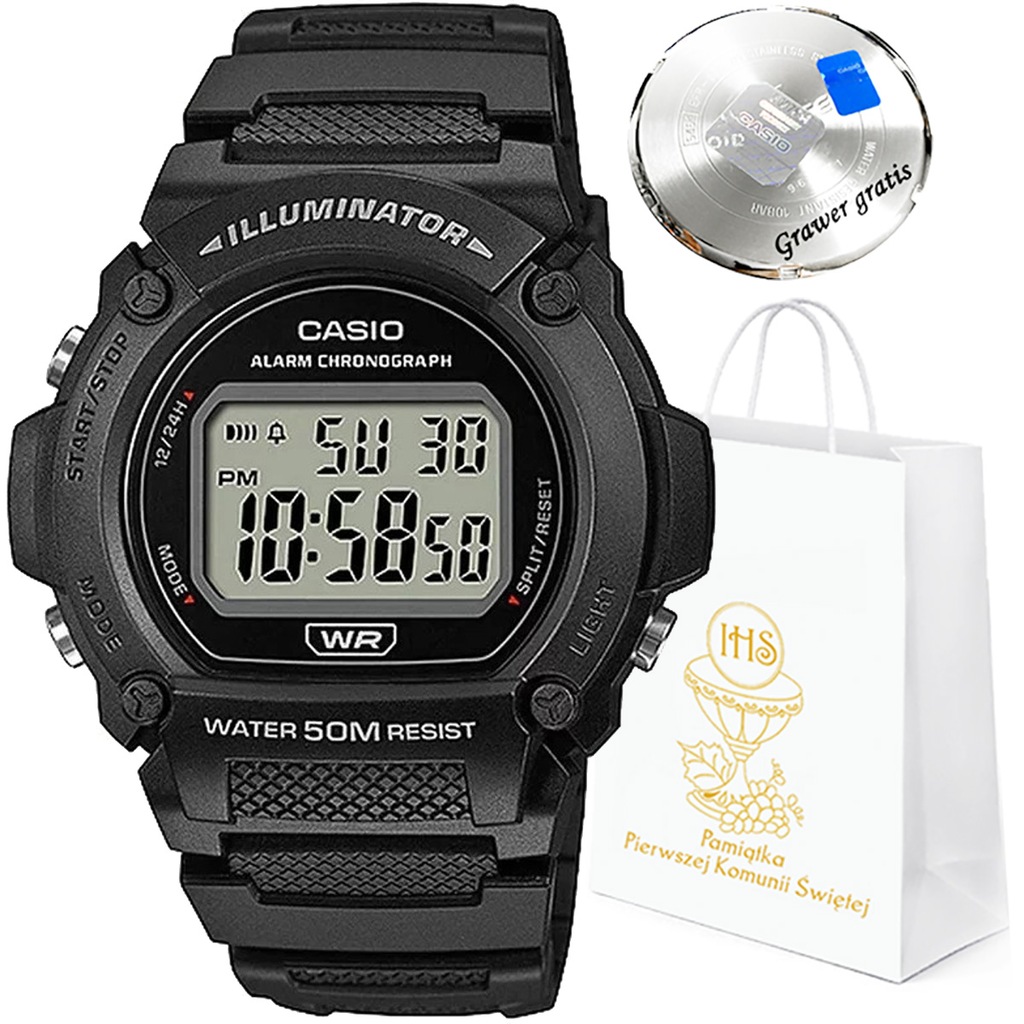 Zegarek chłopięcy Casio komunia MARTIS grawer GRATIS SPORTOWY