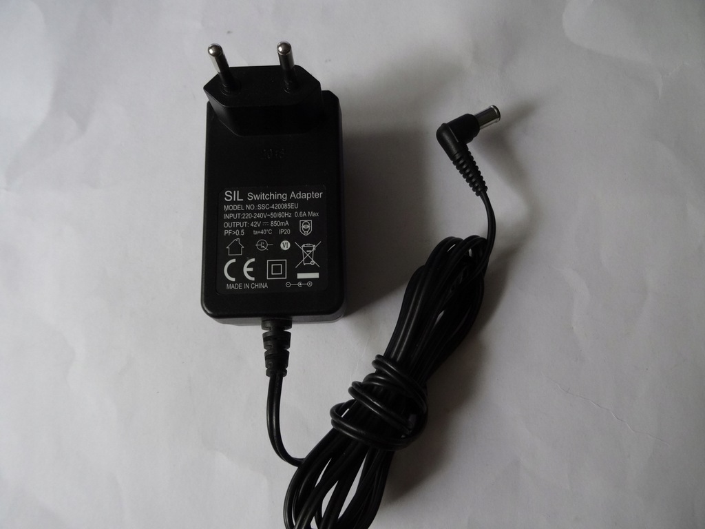 SIL Switching Adapter SSC420085EU 42V 850mA PIN 13702422580 oficjalne archiwum Allegro