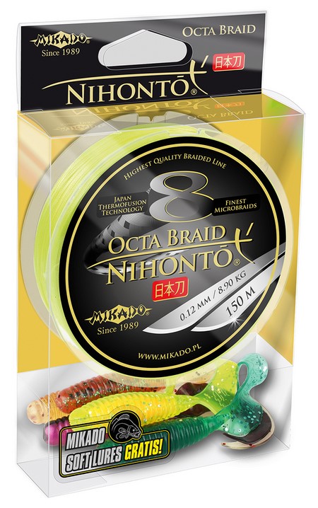 Mikado Nihonto Octa 8 Braid 0,45mm 150m Fluo żółta