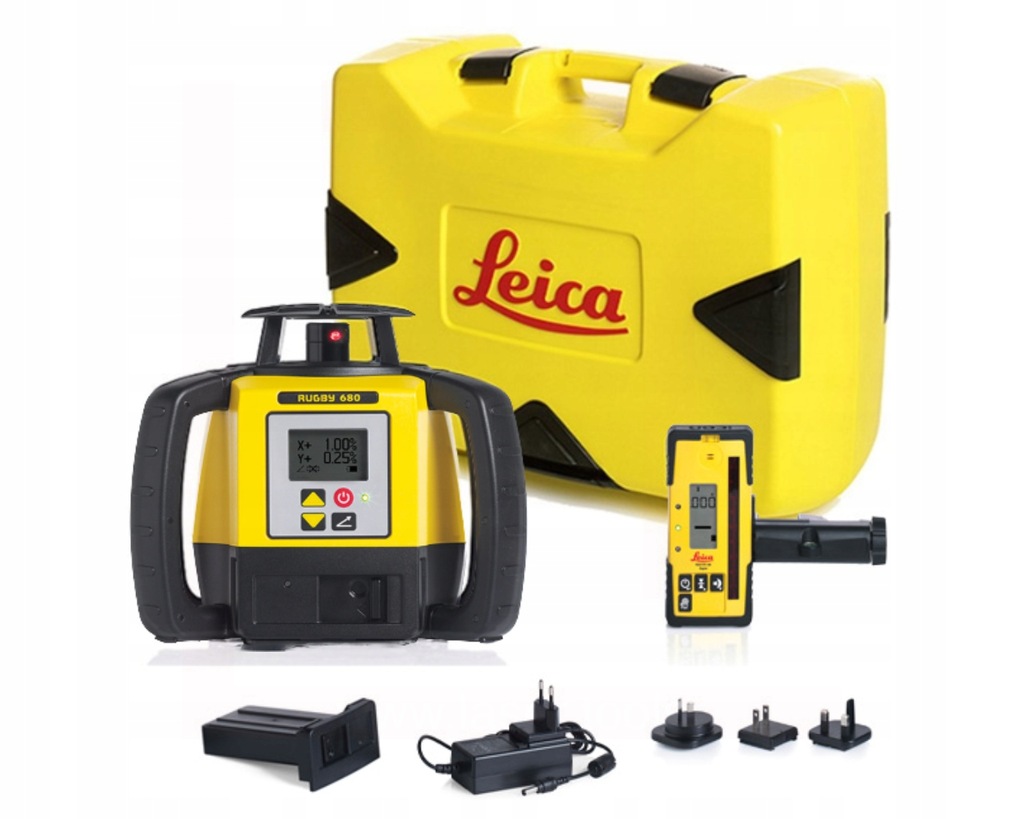 LEICA Rugby 680 Li-Ion Niwelator laserowy + odbiornik RE160 Digital
