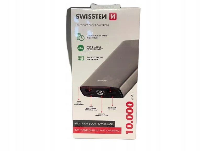 POWERBANK SWISSTEN 10000 MAH