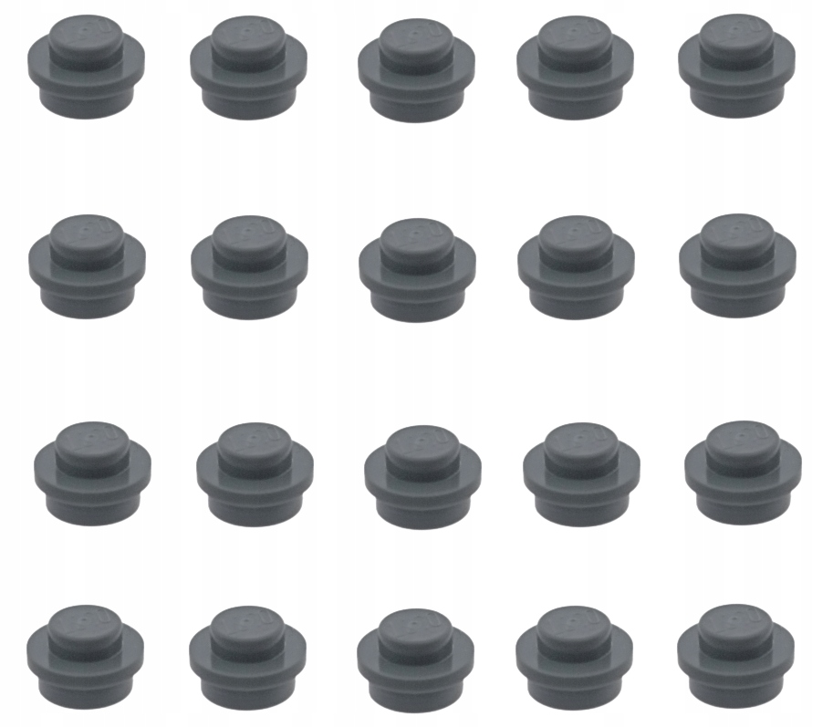 LEGO PŁYTKA 1X1 CIEMNY SZARY 4210633 4073 - 20 SZT