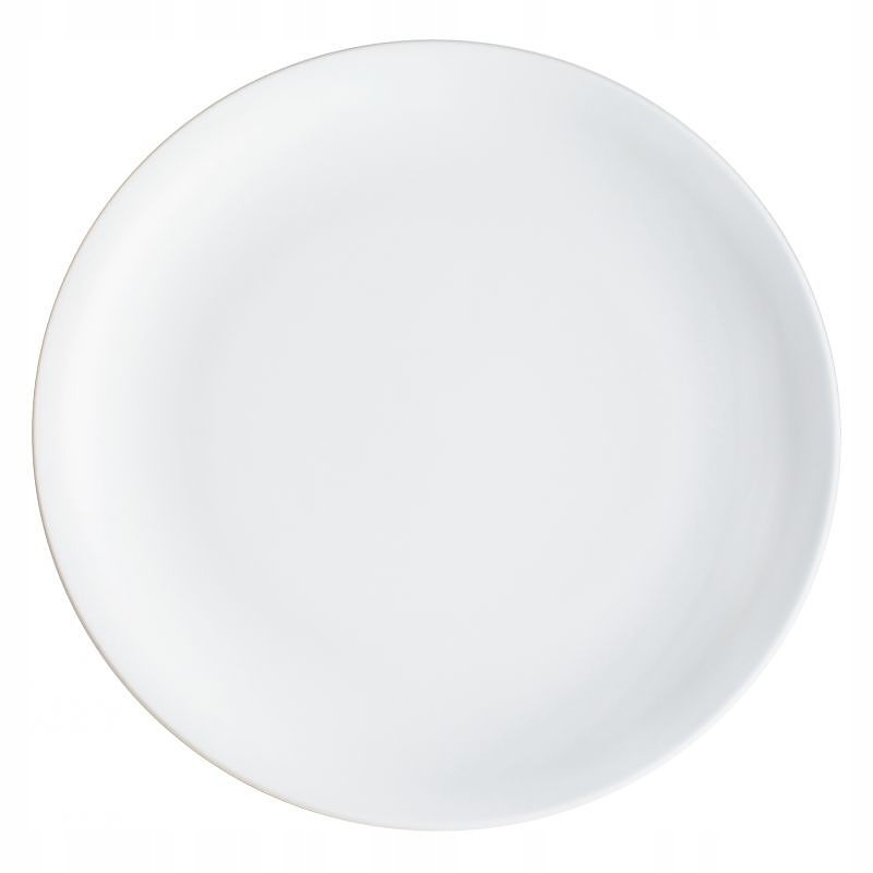 TALERZ obiadowy płytki porcelanowy biały okrągły