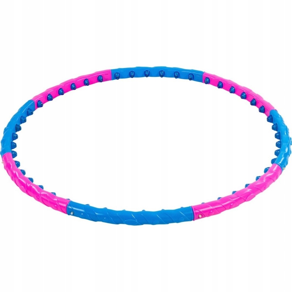 Hula-hop z masażerem 103 cm, różowo-niebieskie