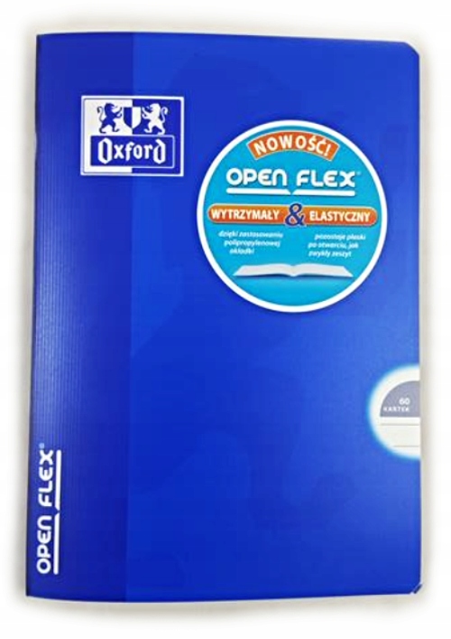 Zeszyt A5 Oxford 90g Openflex 60k w linię niebiesk