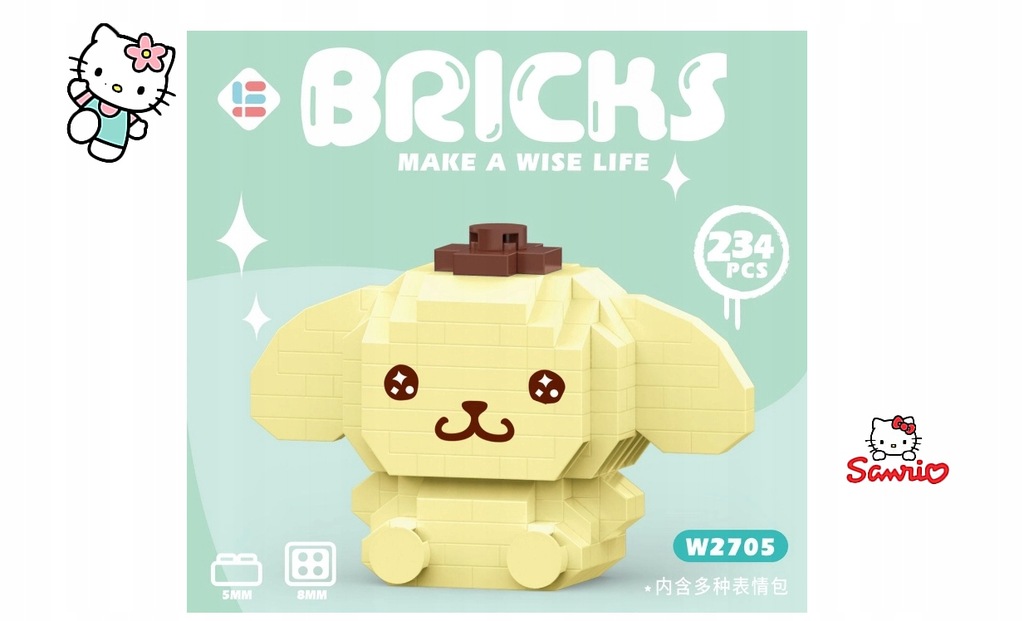 Klocki Hello Kitty Sanrio Figurka Pompompurin Box