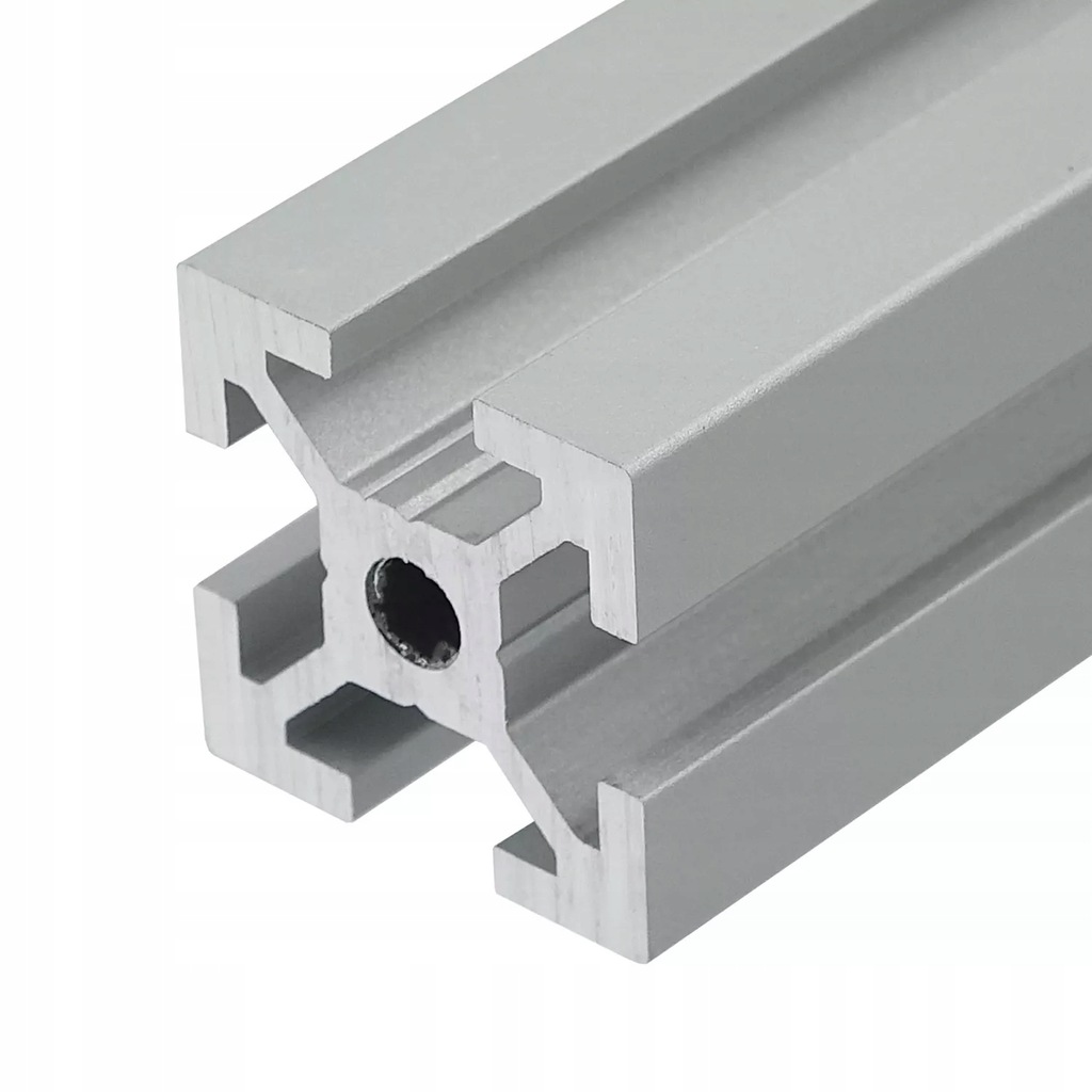 Profil aluminiowy 2020 typ T na wymiar srebrny mat