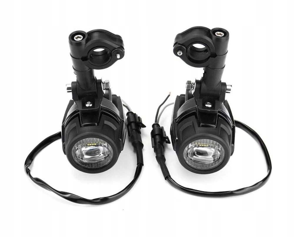 Halogeny Lampy Dodatkowe Przeciwmgielne + Obejmy Homologacja E9 LED 2x20W