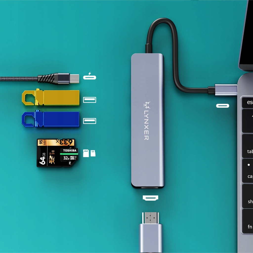 Купить АДАПТЕР-концентратор USB-C 6 в 1 HDMI 4K / USB 3.0 / СЧИТЫВАТЕЛЬ: отзывы, фото, характеристики в интерне-магазине Aredi.ru