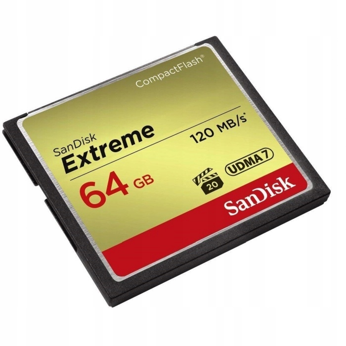 Купить Карта памяти Compact Flash SANDISK Extreme 64 ГБ 120/85: отзывы, фото, характеристики в интерне-магазине Aredi.ru