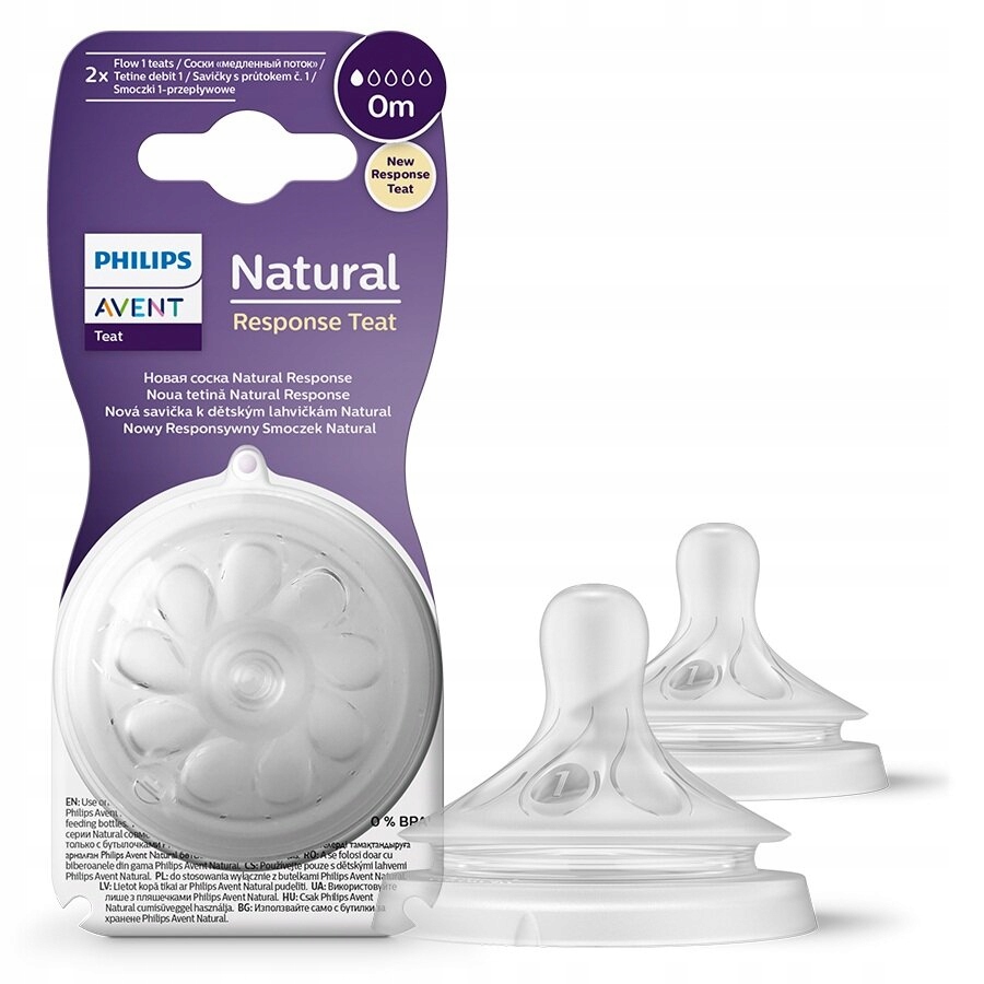 AVENT NATURAL RESPONSE SMOCZEK SMOCZKI DO BUTELKI 2szt 0m