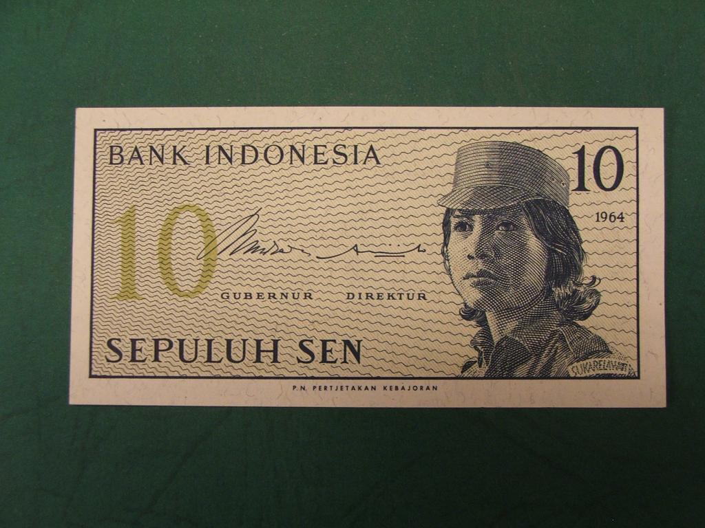 Indonezja - 10 sen - ładny banknot dla WOŚP