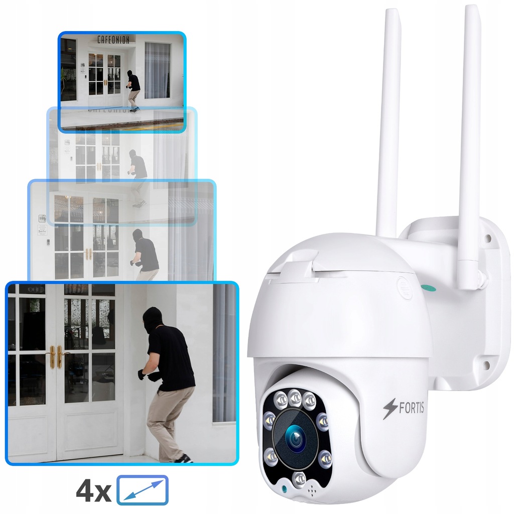 Купить НАРУЖНАЯ КОММУТАЦИОННАЯ IP WIFI КАМЕРА 2K HD 4X ZOOM: отзывы, фото, характеристики в интерне-магазине Aredi.ru