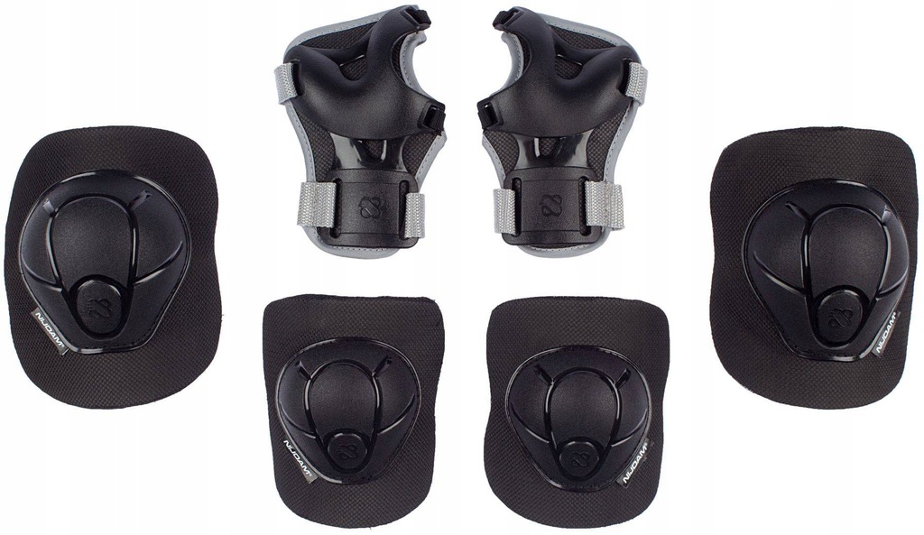OCHRANIACZE NA ROLKI NIJDAM zestaw na kolana łokcie rower dla dzieci 3w1 S