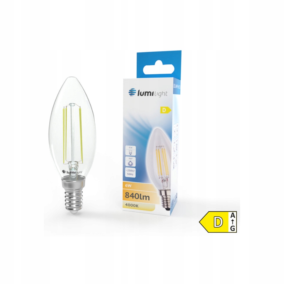 ŻARÓWKA LED E14 6W ŚWIECZKA EDISON RETRO OZDOBNA