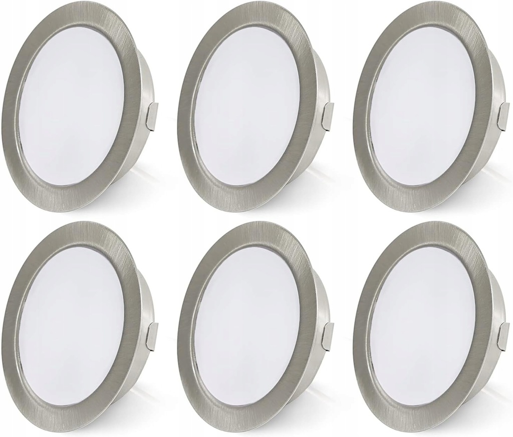 6 szt URing Reflektor LED 12 V wpuszczany 3,5 W, 3000 K, 300 lm, a34