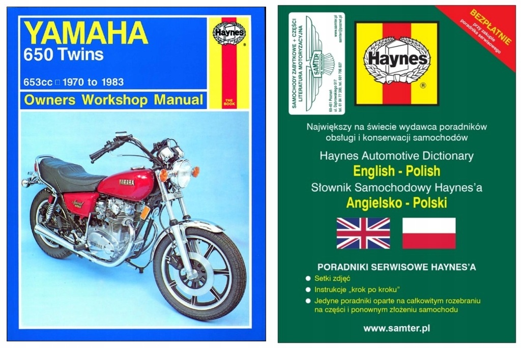 Yamaha XS650 TX650 XS1 XS2 (1970-1983) instrukcja napraw Haynes 24h