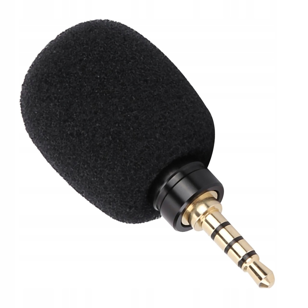 MINI MIKROFON POJEMNOŚCIOWY WTYCZKA JACK 3,5 MM CZTEROBIEGUNOWA PRZENOŚNA