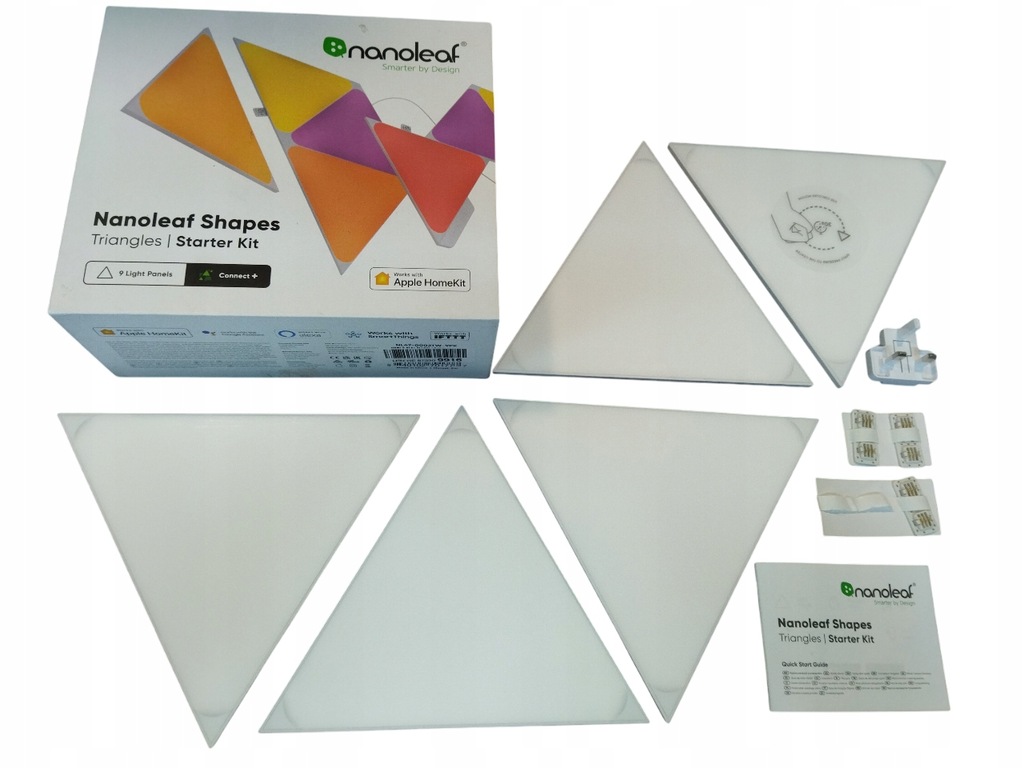 ELEMENTY Panele świetlne LED Nanoleaf Smart Light WiFi trójkąty,RGB,5 sztuk