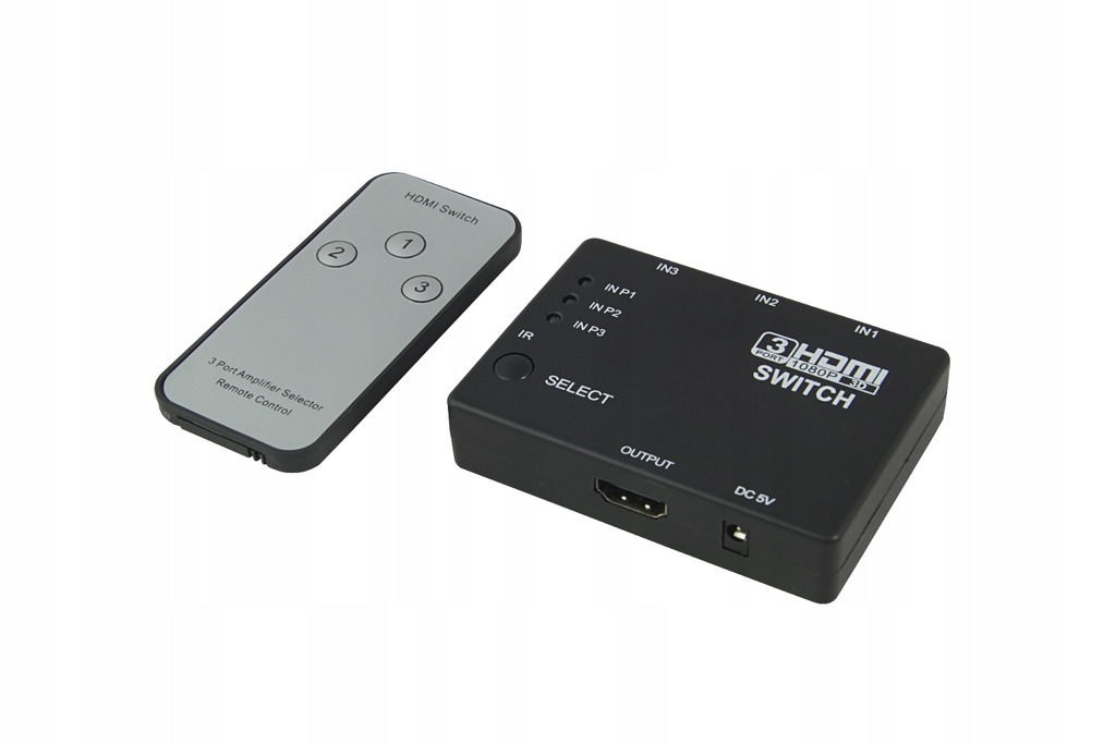 Przełącznik rozdzielacz splitter HDMI 4K PILOT 3WE