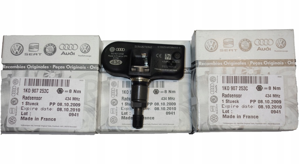 Czujniki cisnienia TPMS VW PASSAT CC 1K0907253C