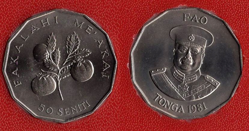 TONGA 1981 50 SENITI