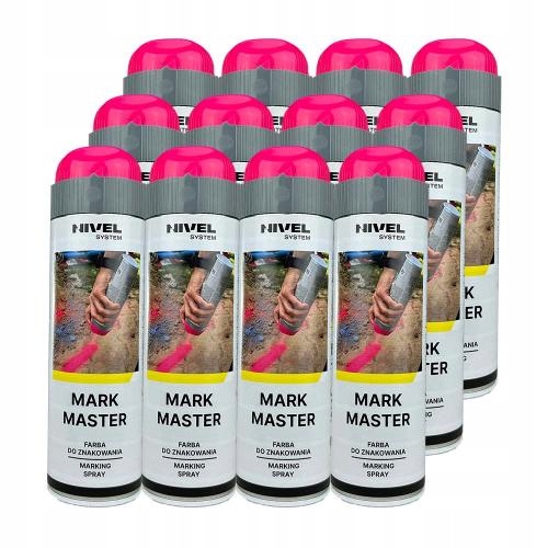 Farba geodezyjna Nivel System różowy 500 ml - KARTON 12 SZT