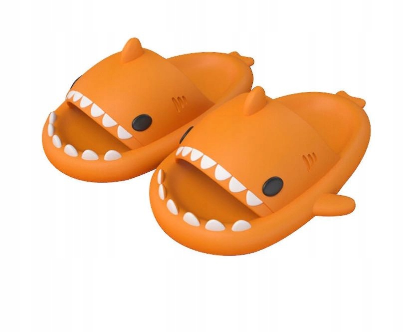 Shark klapki pomarańczowe 38/39EU, unisex , na lato, antypoślizgowe klapki