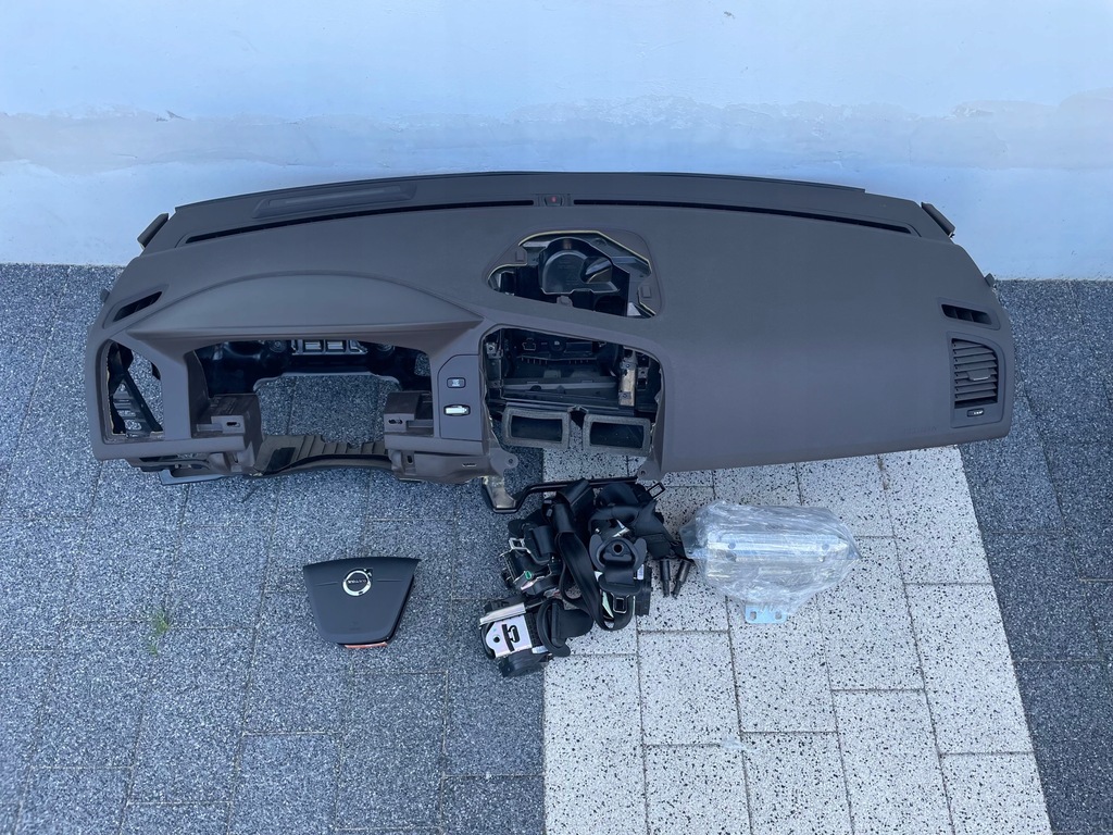 Deska rozdzielcza konsola airbag Volvo XC60 Brąz 12428038225