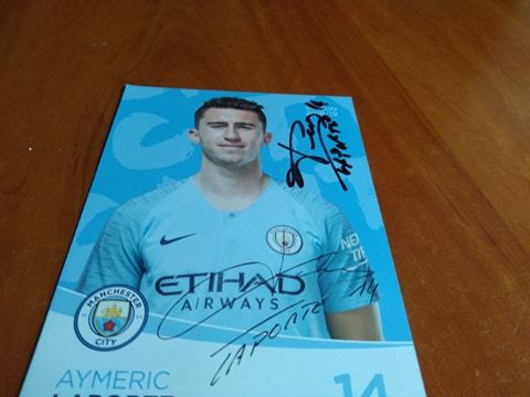 Laporte Manchester City Oryginalny autograf