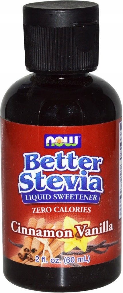 NOW Foods Better Stevia Cynamon i Wanilia 59 ml