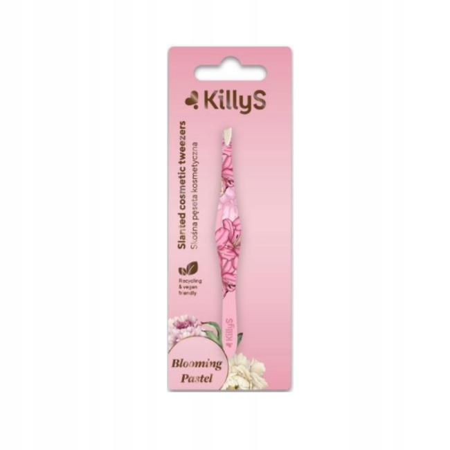 Blooming Pastel Slanted Cosmetic Tweezers skośna p