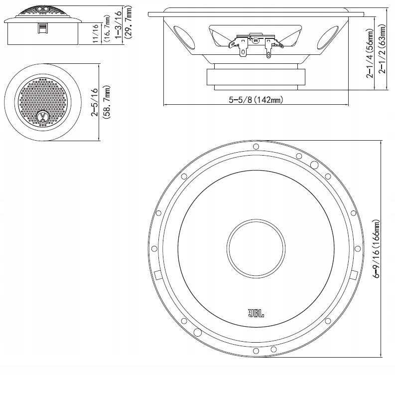 Купить Автомобильные колонки JBL STAGE2 604C 16,5 см 270 Вт: отзывы, фото, характеристики в интерне-магазине Aredi.ru