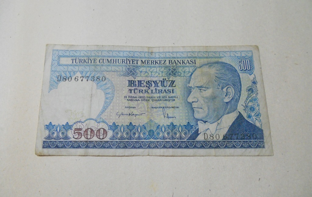 banknot 500 Lir Turcja