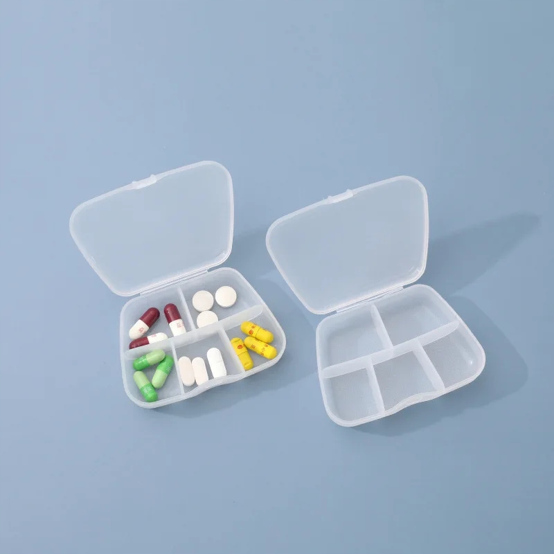 Mini Pill Cases Portable Medicine Box 5 Girds Pill