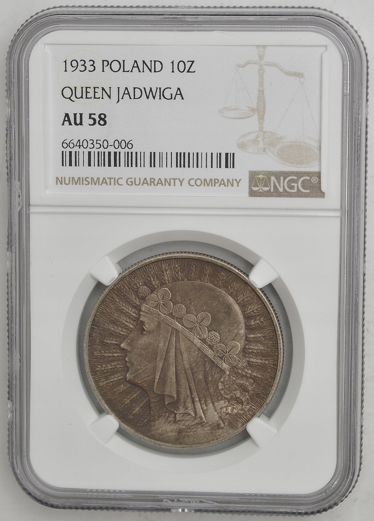 3.af.II RP, 10 ZŁOTYCH 1933, NGC AU58