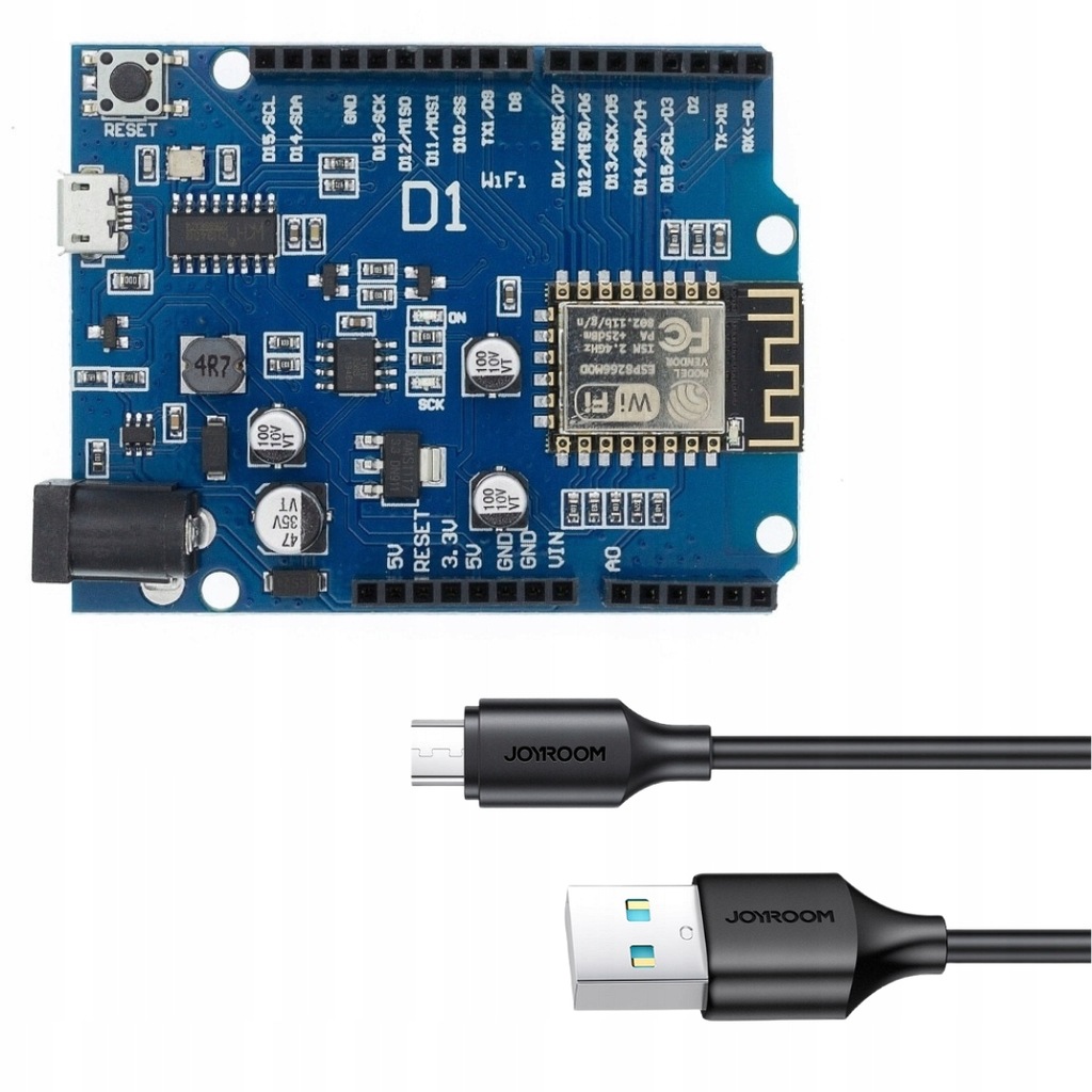 Moduł WeMos D1 WiFi Uno R3 ESP8266 Arduino + KABEL