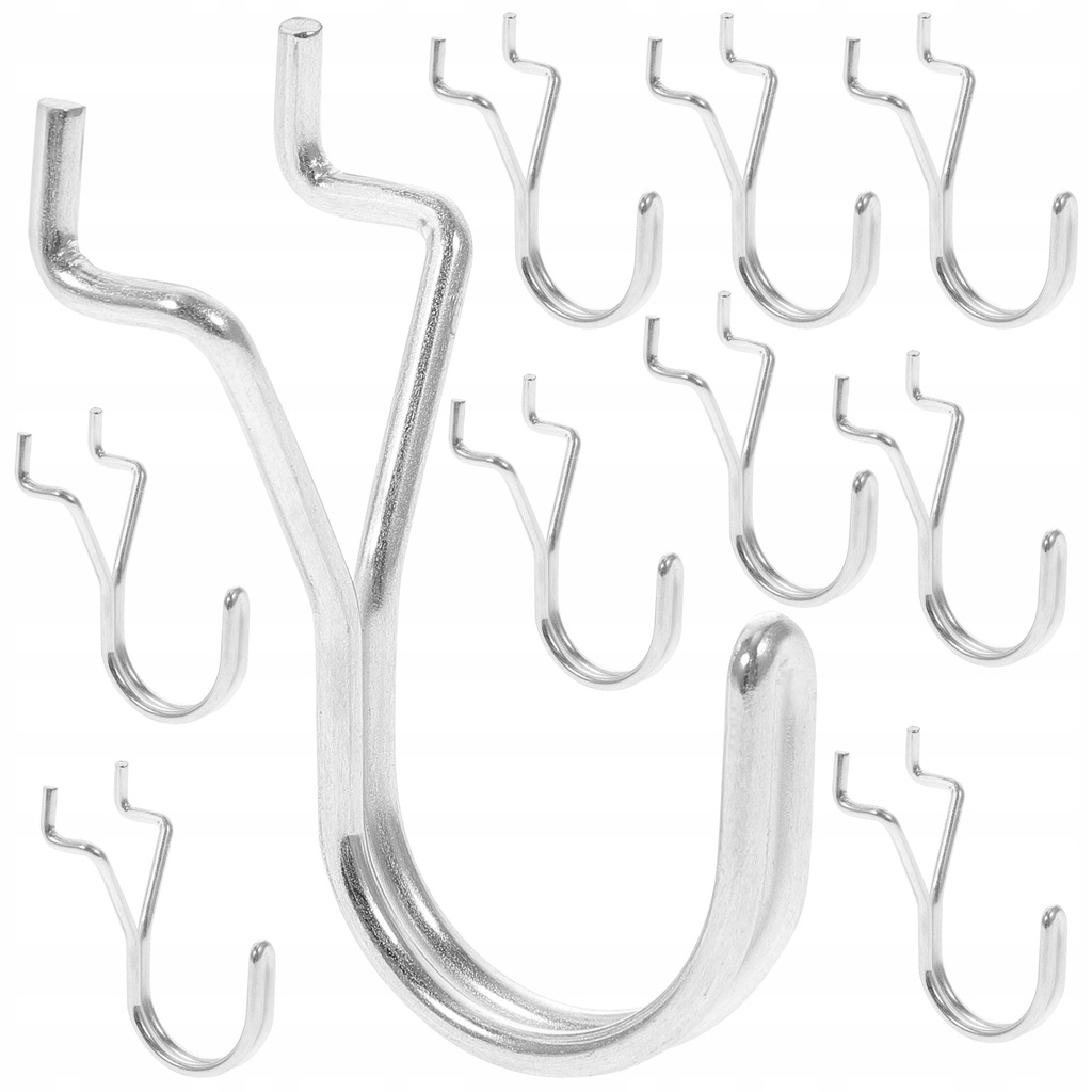 PLASTIC HOOKS TOOL GARAGE STORAGE WALL 10 PCS