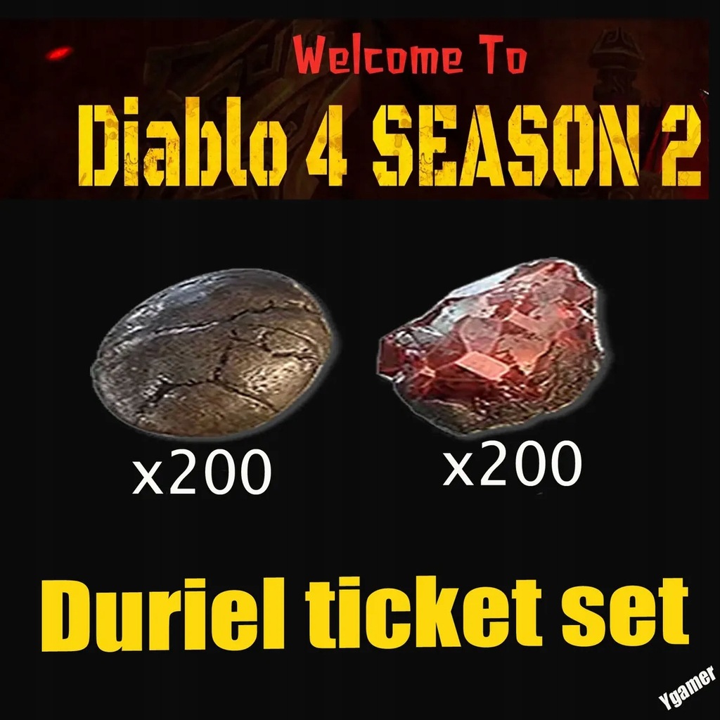 Diablo 4 SEZON KRWI Duriel Shard Agony Slick Egg
