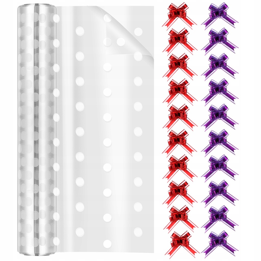 Fioletowy papier do pakowania prezentów w rolce