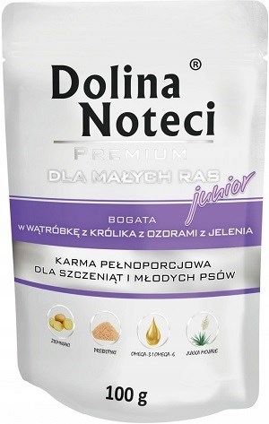 DOLINA NOTECI Premium Junior bogata w wątróbkę z królika - mokra karma dla