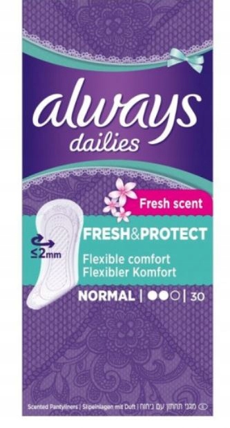 ALWAYS DAILIES FRESH PROTECT FLEXISTYLE NORMAL X80