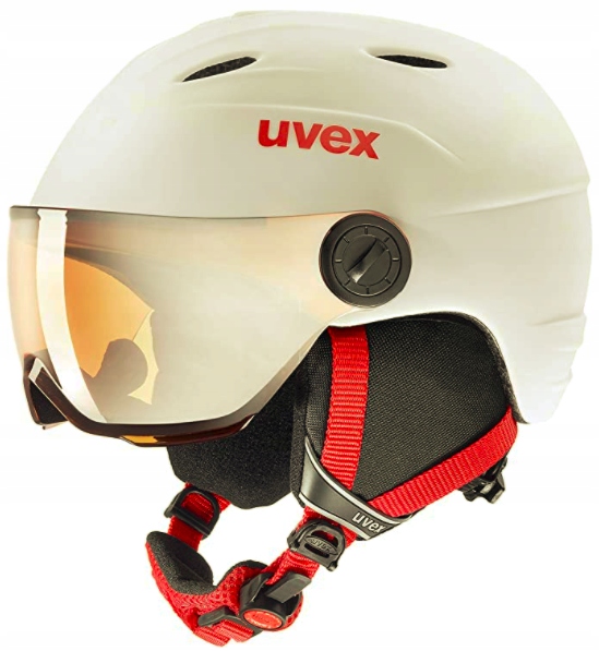 KASK NARCIARSKI UVEX JUNIOR VISOR PRO BIAŁY 52-54