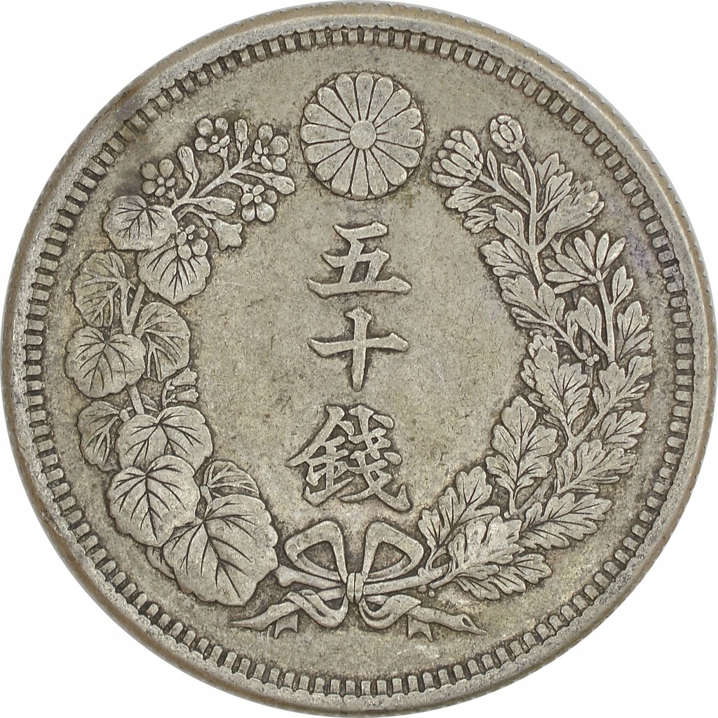 11.JAPONIA, MUTSUHITO, 50 SEN 1910