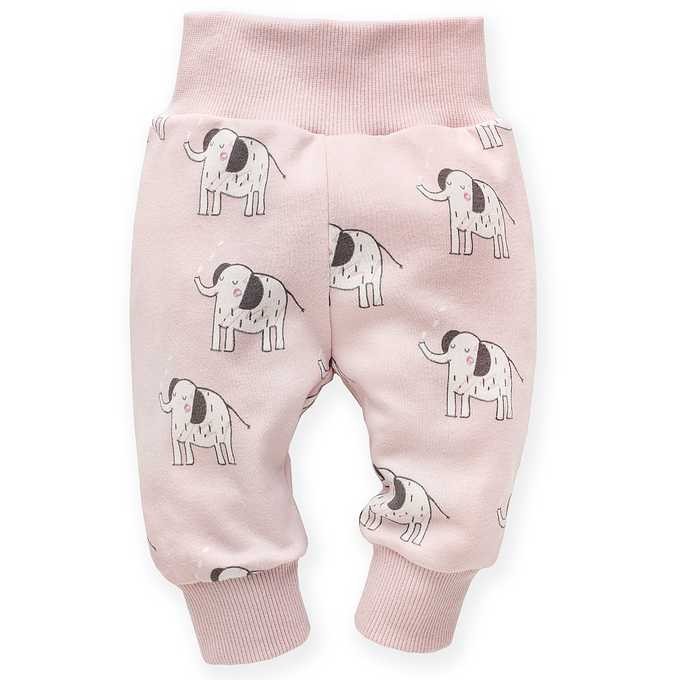 Pinokio Legginsy różowe w słoniki Wild Animals 80