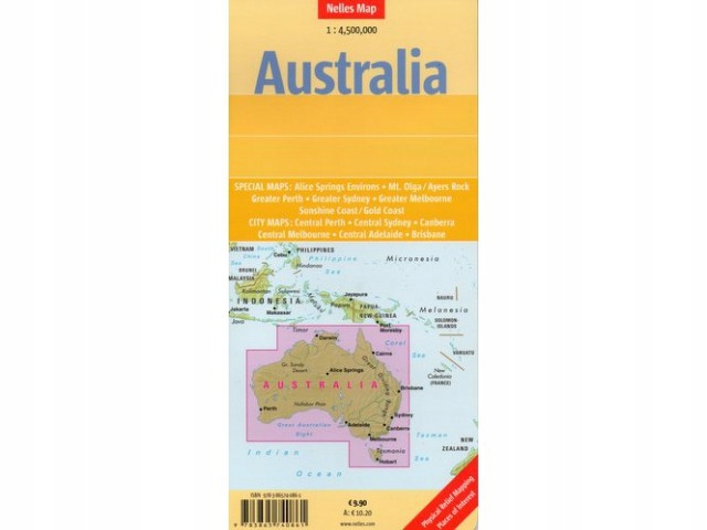 AUSTRALIA mapa drogowa 1:4 500 000 Nelles